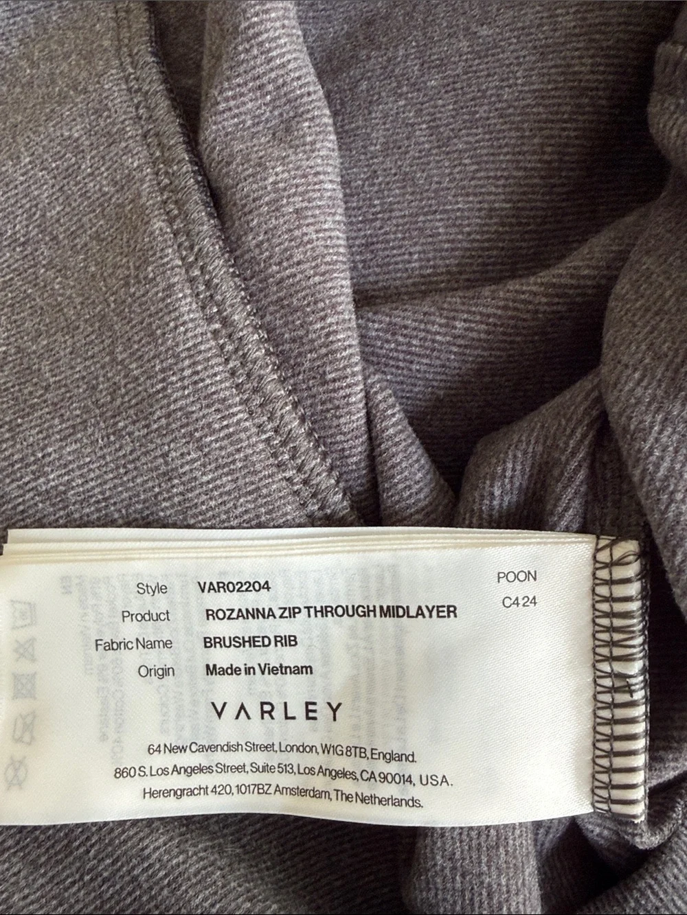 Varley Rozanna Zip Through Midlayer Jacket